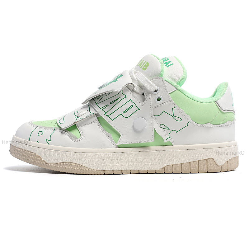 FSENRAI sneakers original Chunky shoes for women and mens 2023 Shoes White Green / US 5 / EU 36 Foot Length ( 22.5 cm / 225 mm ) Infinit Store Infinit Store Infinit Sneakers