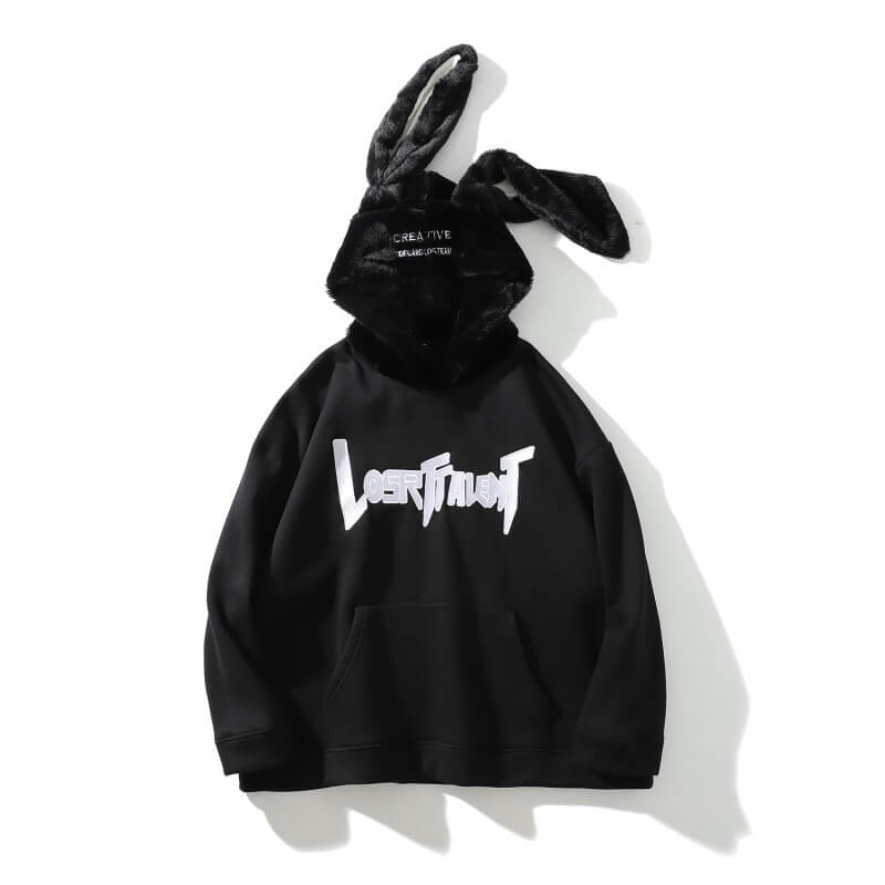 Rabbit Ears Hoodie Oversized streetwear Hoodies
