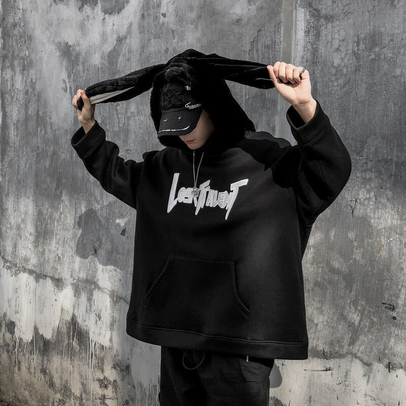 Rabbit Ears Hoodie Oversized streetwear Hoodies