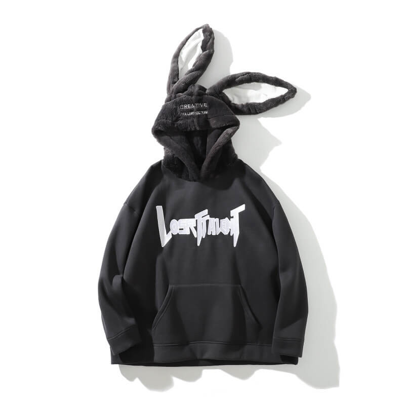 Rabbit Ears Hoodie Oversized streetwear Hoodies
