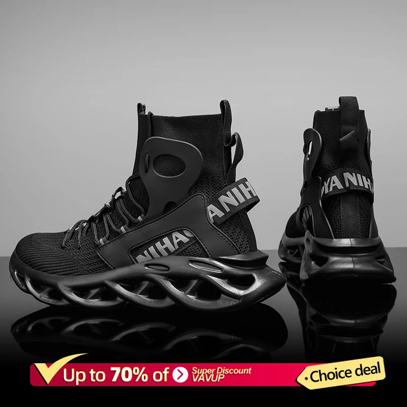 FUTURISTIC HIGH-TOP TECHWEAR SNEAKERS