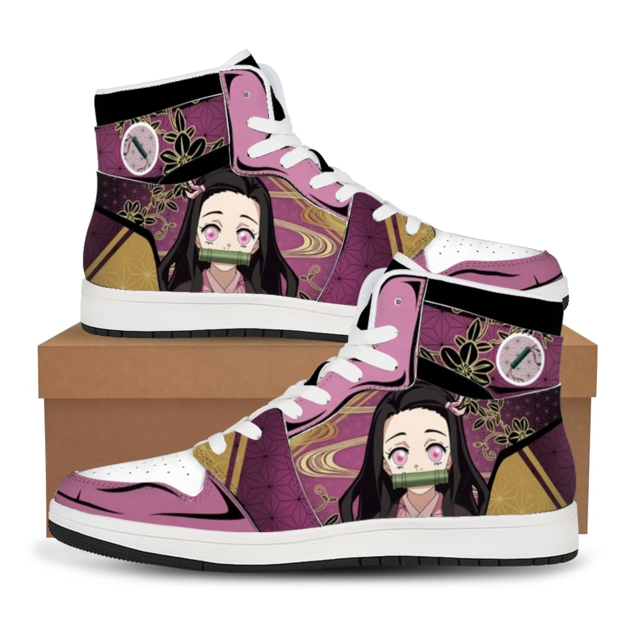 Hyper Anime Street-Core High-Tops – Dynamic Character Art Sneaker
