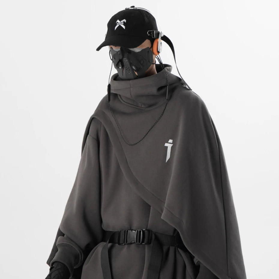Techwear Pullovers Oversized Hoodie – Modern, Comfortable, and Futuristic Streetwear