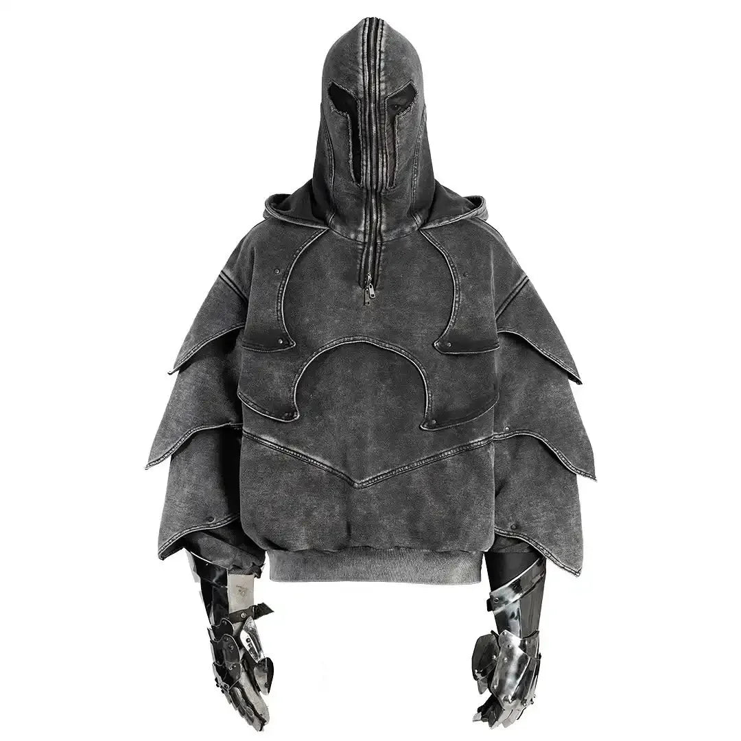 Vintage Streetwear Armored Hoodie