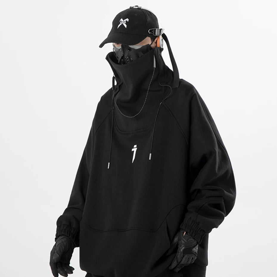 High Collar Techwear Sweatshirts
