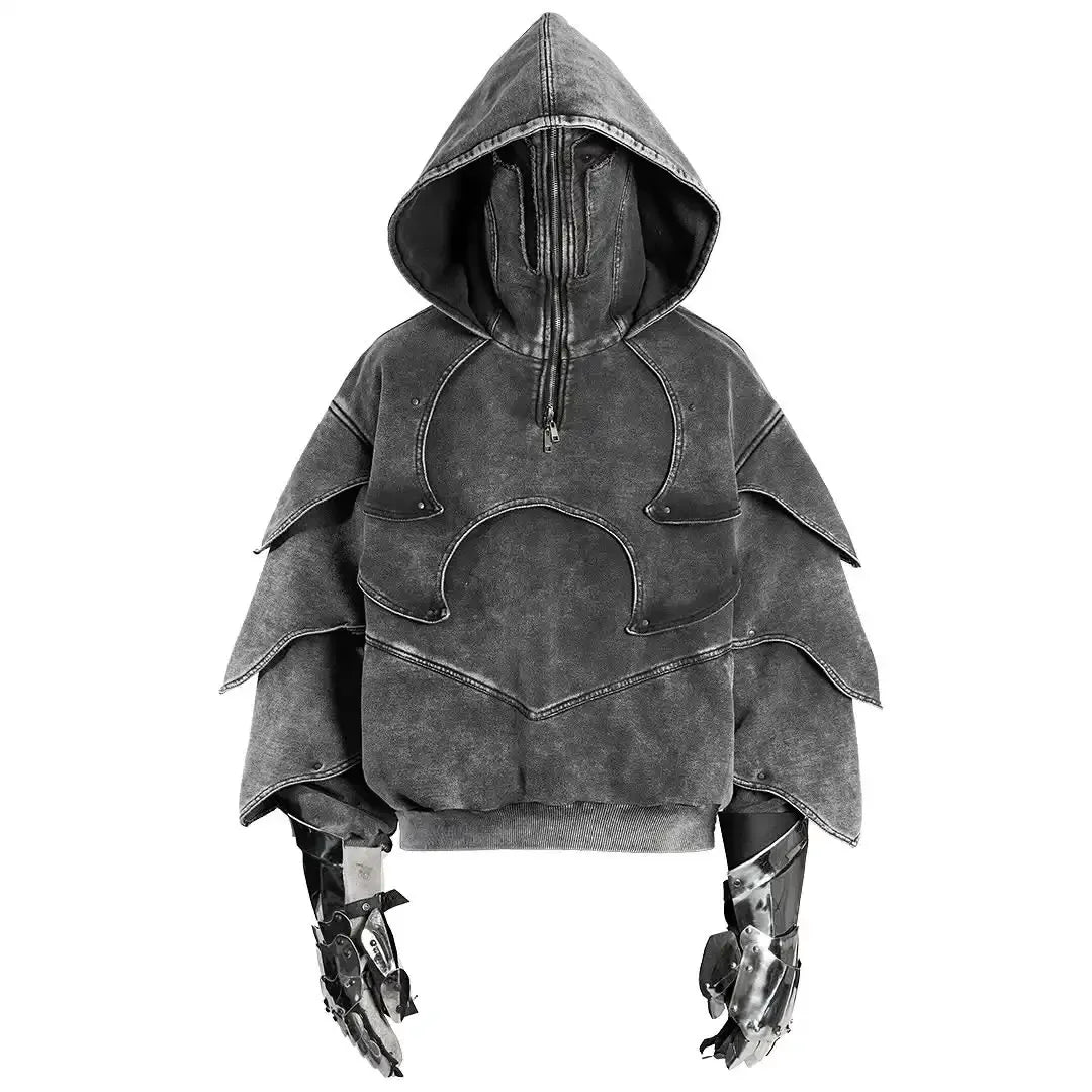Vintage Streetwear Armored Hoodie