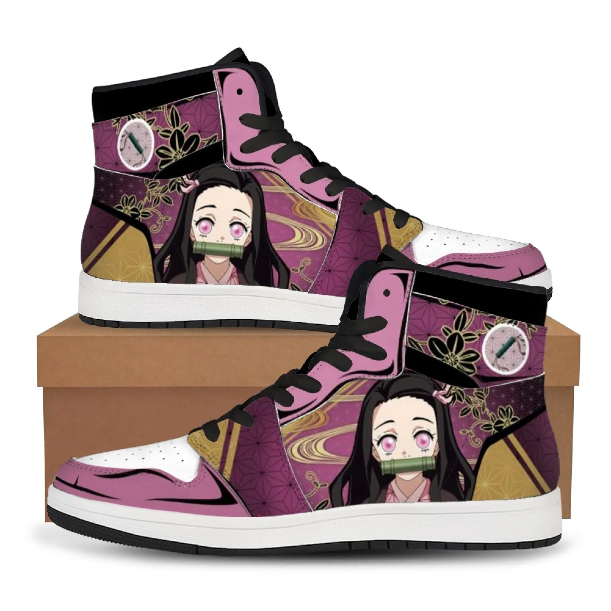 Hyper Anime Street-Core High-Tops – Dynamic Character Art Sneaker