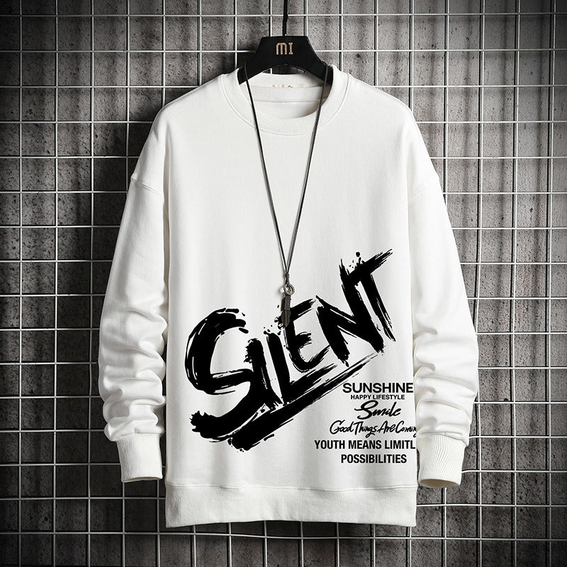 Slient Sweatshirts black Japanese streetwear