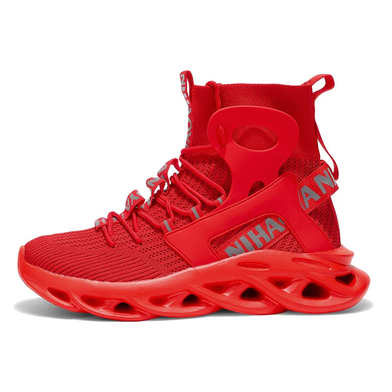 FUTURISTIC HIGH-TOP TECHWEAR SNEAKERS