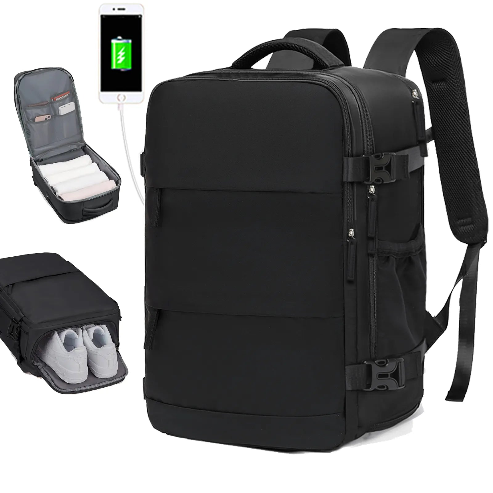 ambor 40l travel laptop backpack Men's travel backpack, airline approved waterproof 15.6-inch laptop ba – INFINIT STORE