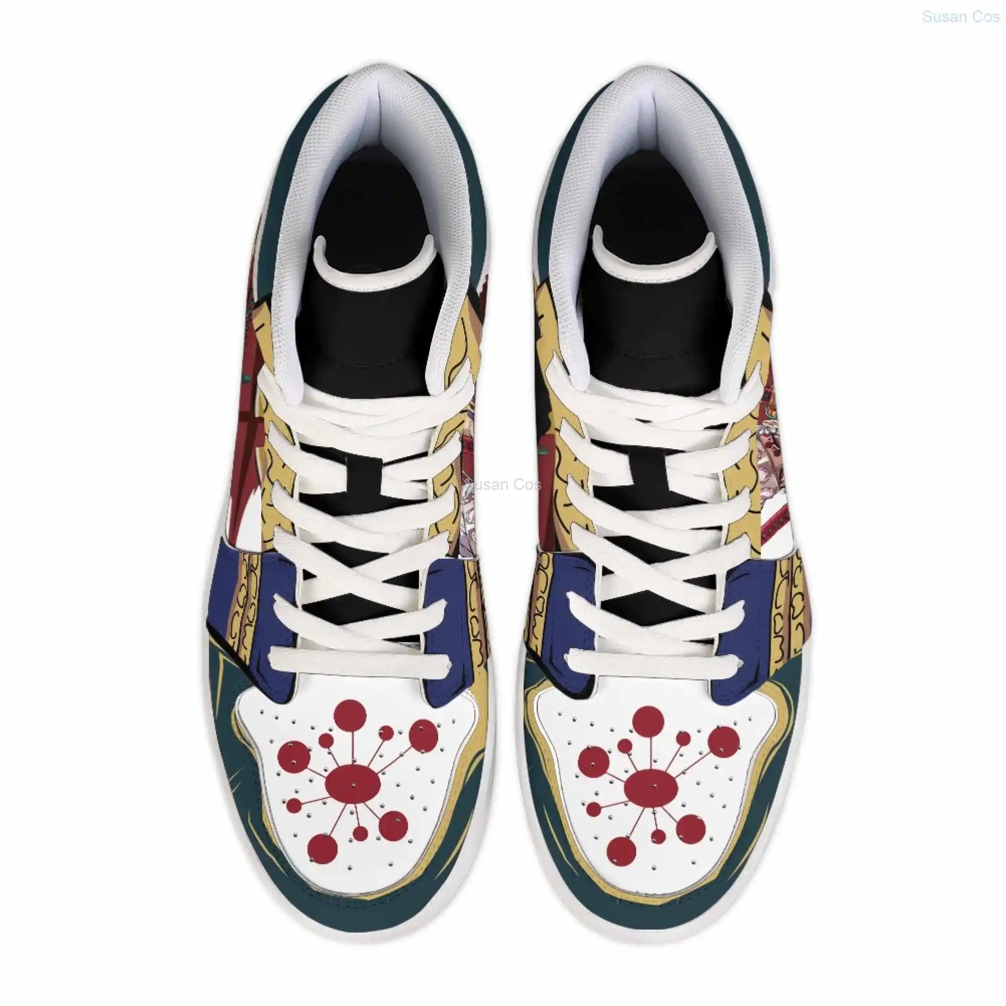 Anime Prism High-Top Sneakers – Crystal-Clear Art Streetwear Shoes