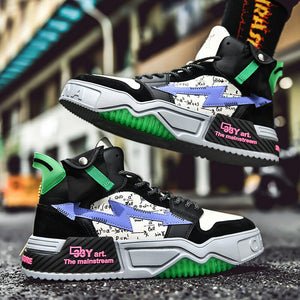 33Y Art the mainstream high top sneakers - INFINIT STORE