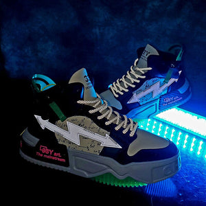 33Y Art the mainstream high top sneakers - INFINIT STORE