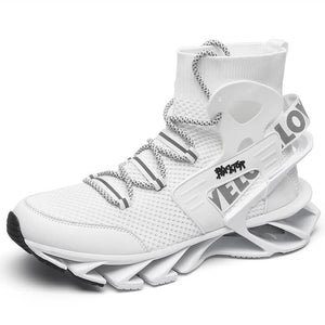 INFINIT Blaze Velove Original High Top Sneakers Shoes White / US 6.5 / UK 6 / EU 39 Foot Length ( 24.5 cm / 245 mm ) Infinit Store Infinit Store Infinit Sneakers