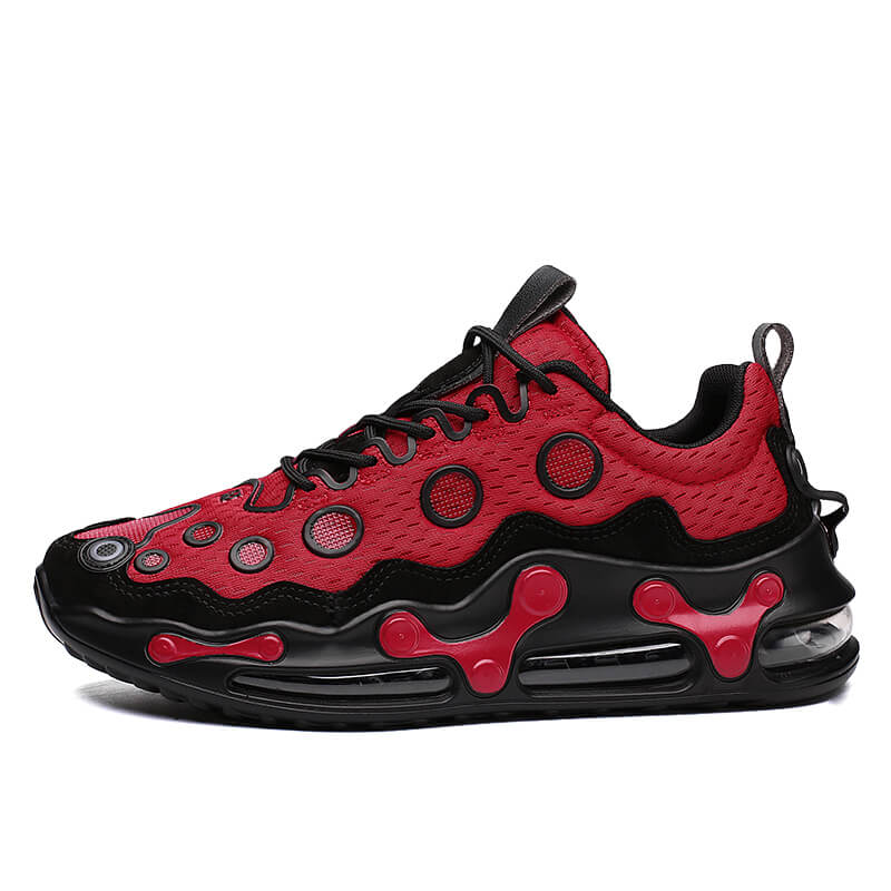 Velzard Techno X air cushion Sneakers Athletic shoes for men Shoes Red / US 6.5 / UK 6 / EU 39 Foot Length ( 24.5 cm / 245 mm ) Infinit Store Infinit Store Infinit Sneakers