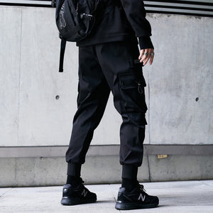 A3 Black Cargo pants tactical techwear pants - INFINIT STORE