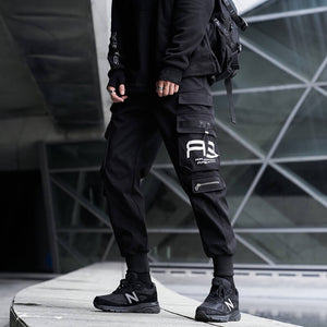 A3 Black Cargo pants tactical techwear pants - INFINIT STORE