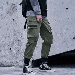 A3 Black Cargo pants tactical techwear pants - INFINIT STORE