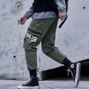A3 Black Cargo pants tactical techwear pants - INFINIT STORE