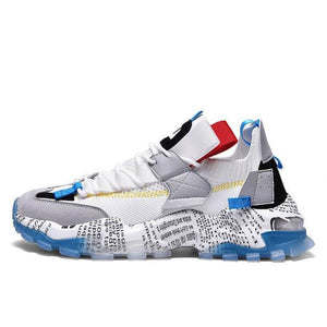 INFINIT ARTEMIS Scribbled Sneakers Shoes Carbon White / UK 8 / US 8.5 / EU 42 ( 26.3 cm / 263 mm ) Infinit Store Infinit Store Infinit Sneakers