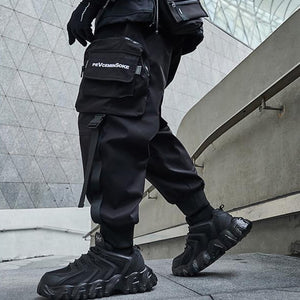 Black Cargo Pants 'The Great' Japanese black Techwear pants - INFINIT STORE