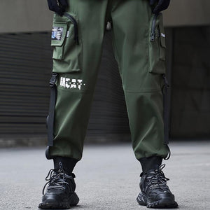 Black Cargo Pants 'The Great' Japanese black Techwear pants - INFINIT STORE