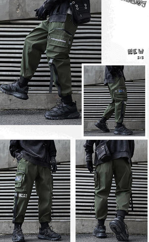 Black Cargo Pants 'The Great' Japanese black Techwear pants - INFINIT STORE