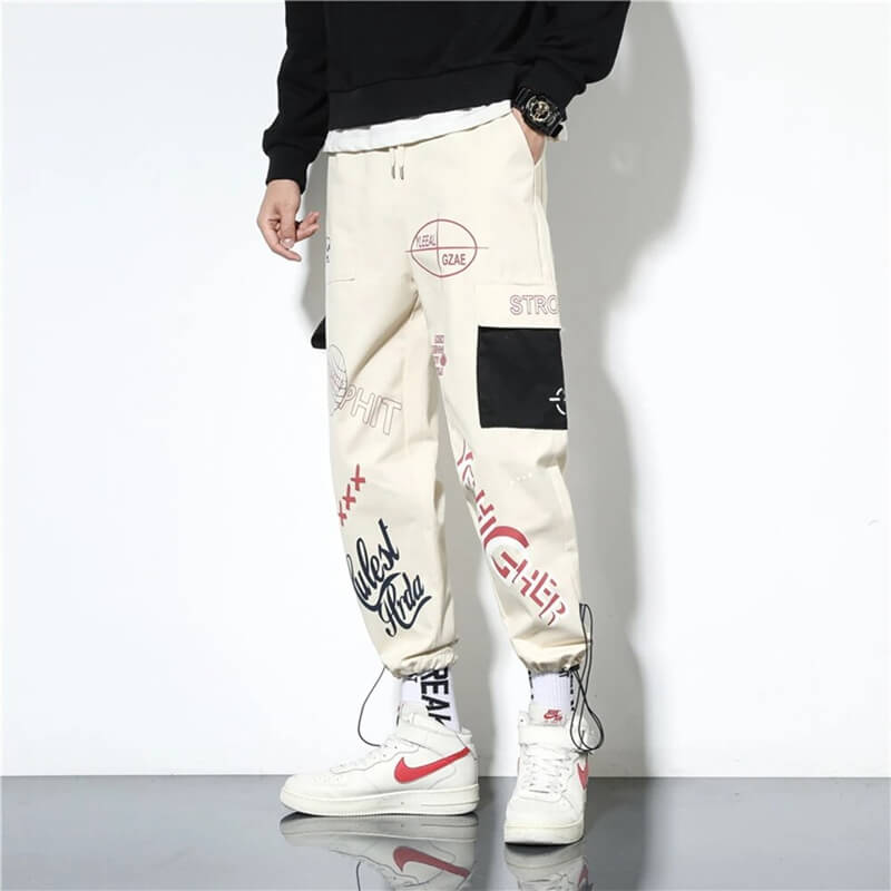 Chronos sweatpants black Japanese Graphic Streetwear pants - INFINIT STORE
