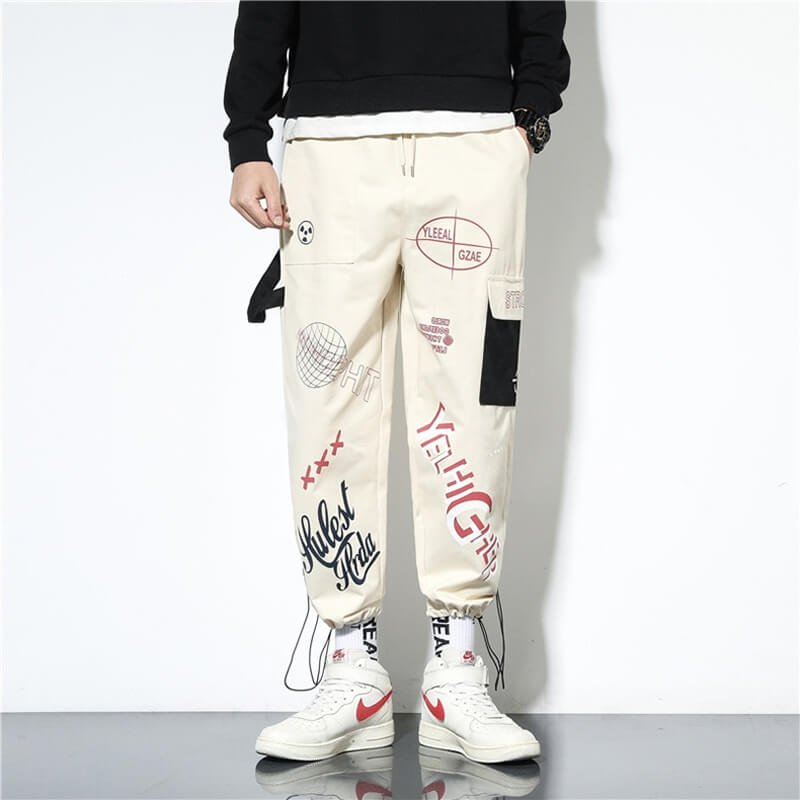 Chronos sweatpants black Japanese Graphic Streetwear pants - INFINIT STORE