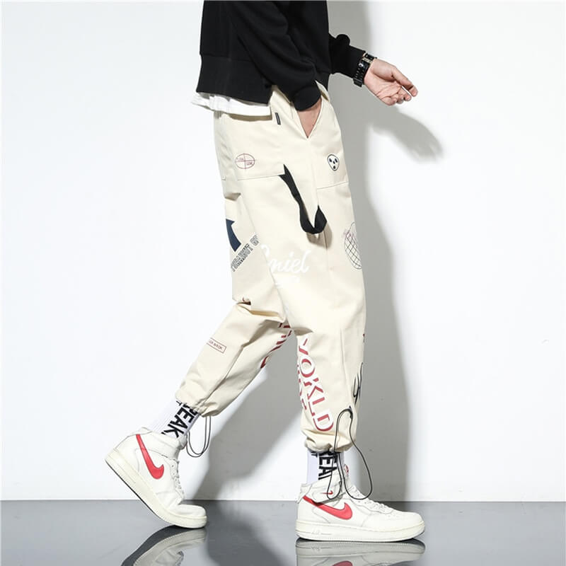 Chronos sweatpants black Japanese Graphic Streetwear pants - INFINIT STORE