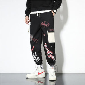 Chronos sweatpants black Japanese Graphic Streetwear pants - INFINIT STORE
