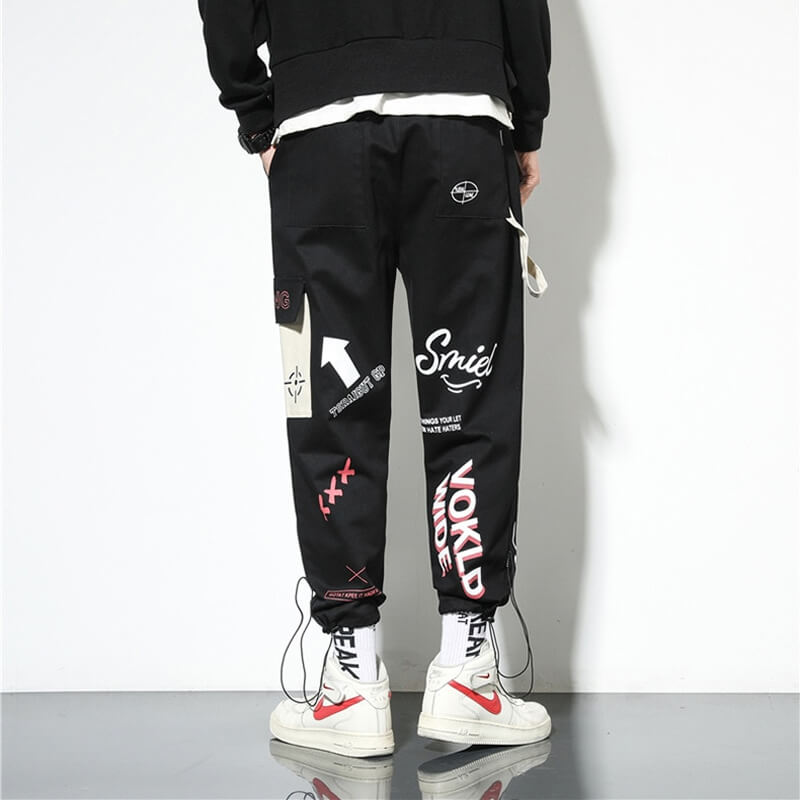 Chronos sweatpants black Japanese Graphic Streetwear pants - INFINIT STORE