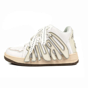 DROID shoes men's high top sneakers Shoes Brown / US 4 / UK 3.5 / EU 36 ( 23 cm / 230 mm ) Infinit Store Infinit Store Infinit Sneakers