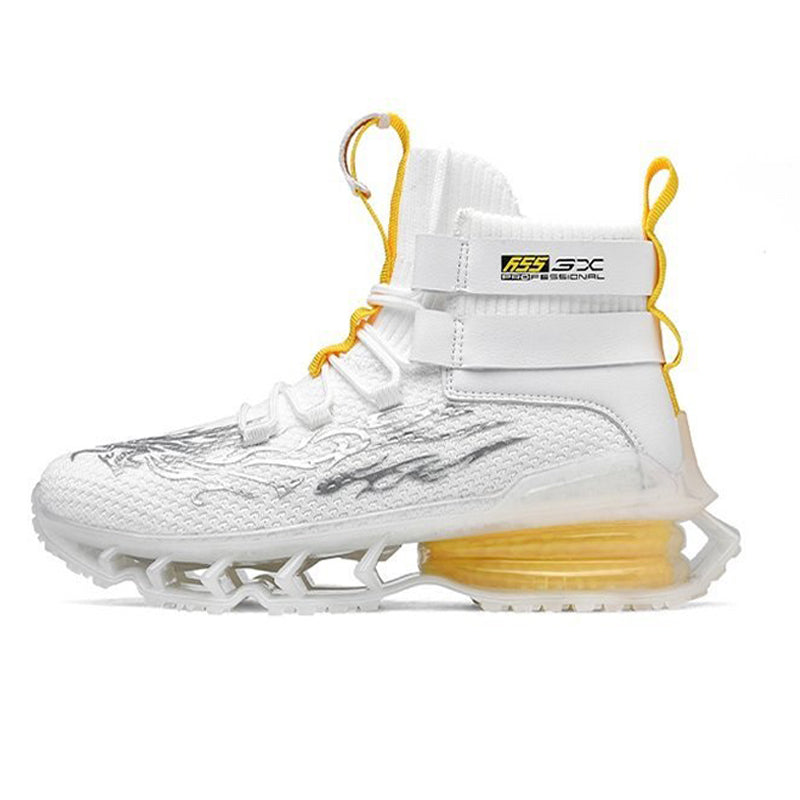 INFINIT Sparks DX 300 High Top Sneakers Black Shoes Yellow / US 7 / EU 39 / UK 6.5 ( 24.5 cm / 245 mm ) Infinit Store Infinit Store Infinit Sneakers