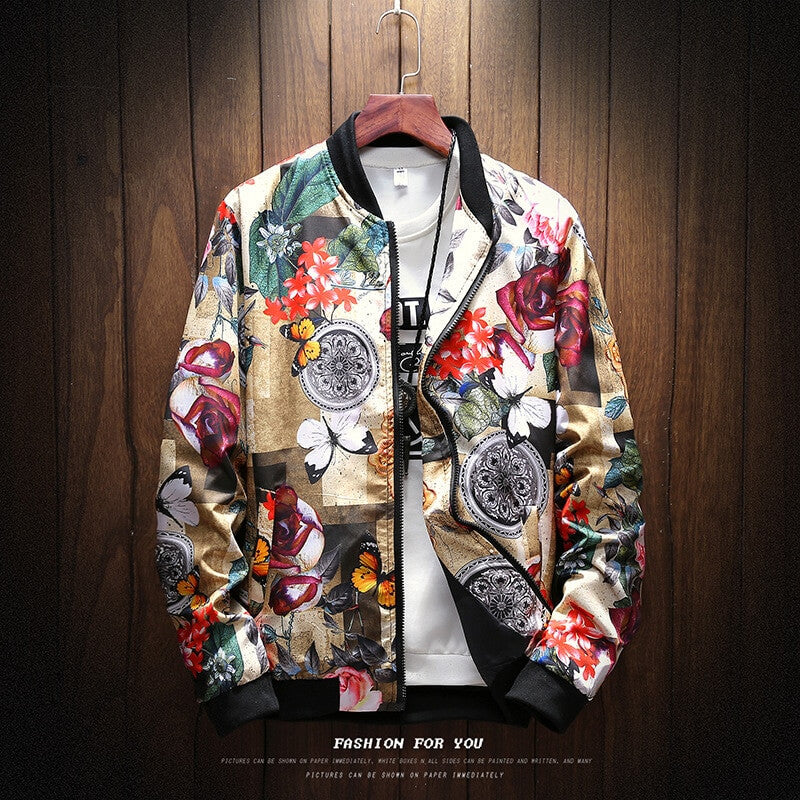 Flowers Windbreakers jackets for men Coats & Jackets Orange / M FOR 160 CM 60KG Infinit Store Infinit Store Infinit Sneakers