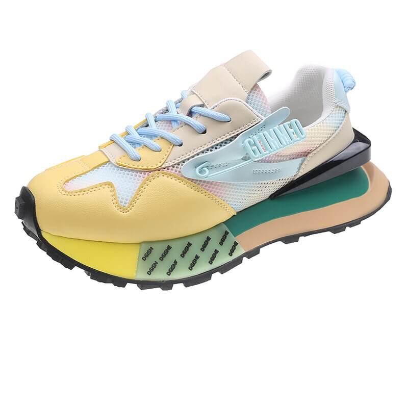Glimmed women sneakers best chunky shoes for women 2022 Shoes Yellow / US 4 / UK 3.5 / EU 35 Foot Length ( 22.5 cm / 225 mm ) Infinit Store Infinit Store Infinit Sneakers