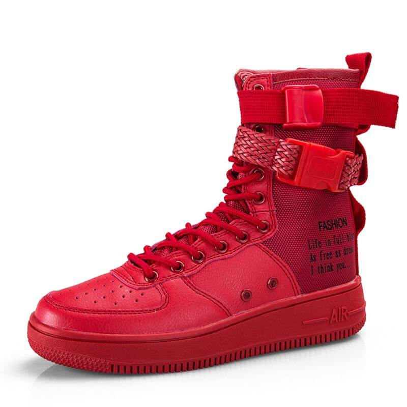 High Top Sneakers HTS100 best street style shoes 2022 Shoes Red / US 4 / UK 3.5 / EU 36 Foot Length ( 23 cm / 230 mm ) Infinit Store Infinit Store Infinit Sneakers
