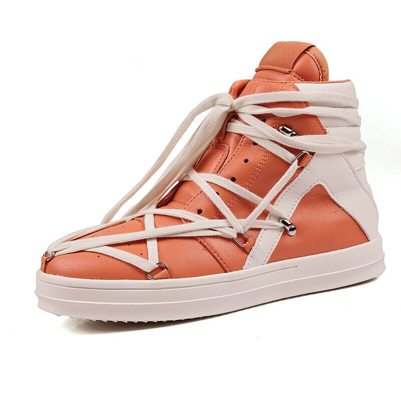 INFINIT Blaze EnigmaX high top sneakers Shoes Orange / US 11 / UK 10.5 / EU 45 ( 28.5 cm / 285 mm ) Infinit Store Infinit Store Infinit Sneakers