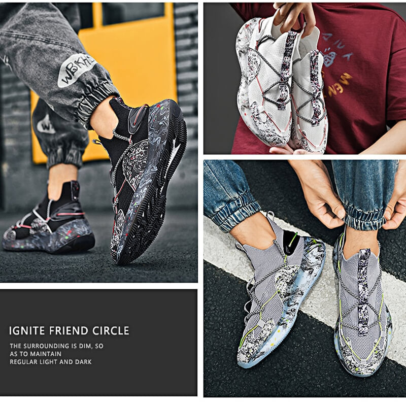 INFINIT Blaze Spectre breathable high top sneakers Shoes Infinit Store Infinit Store Infinit Sneakers