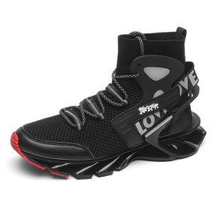 INFINIT Blaze Velove Original High Top Sneakers Shoes Black / US 8.5 / UK 8 / EU 42 Foot Length ( 26.5 cm / 265 mm ) Infinit Store Infinit Store Infinit Sneakers