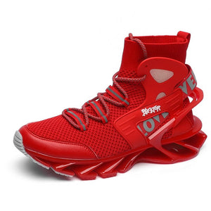 INFINIT Blaze Velove Original High Top Sneakers Shoes Red / US 6.5 / UK 6 / EU 39 Foot Length ( 24.5 cm / 245 mm ) Infinit Store Infinit Store Infinit Sneakers