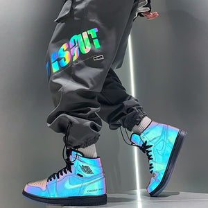 INFINIT Fizzy reflective cargo pants for men Pants Infinit Store Infinit Store Infinit Sneakers