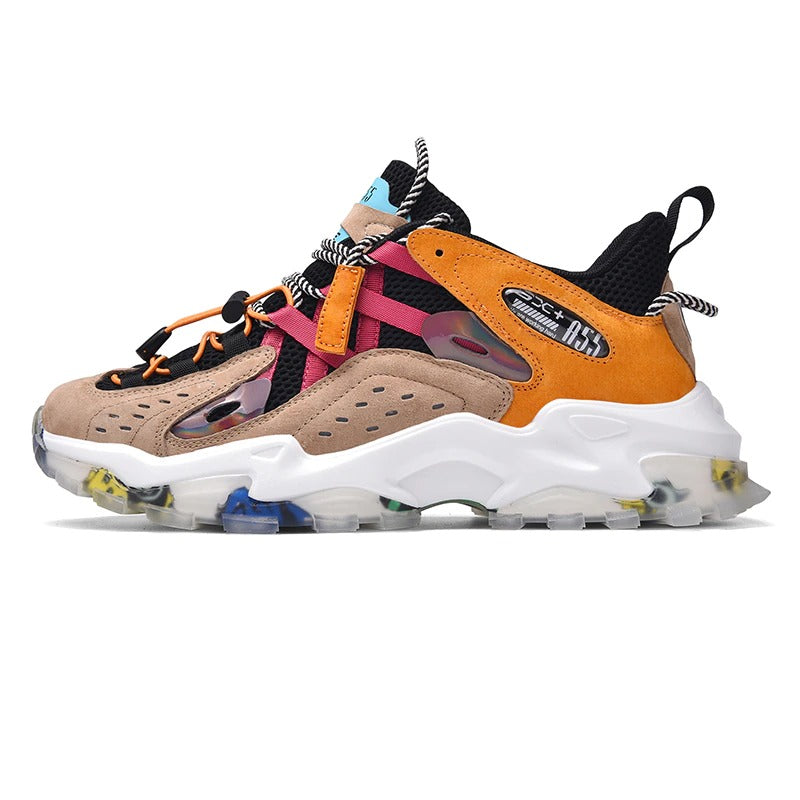 INFINIT Groovy 'A55 Sneakers' Shoes Mixed Brown / US 6.5 / UK 6 / EU 39 Foot Length ( 24.5 cm / 245 mm ) Infinit Store Infinit Store Infinit Sneakers