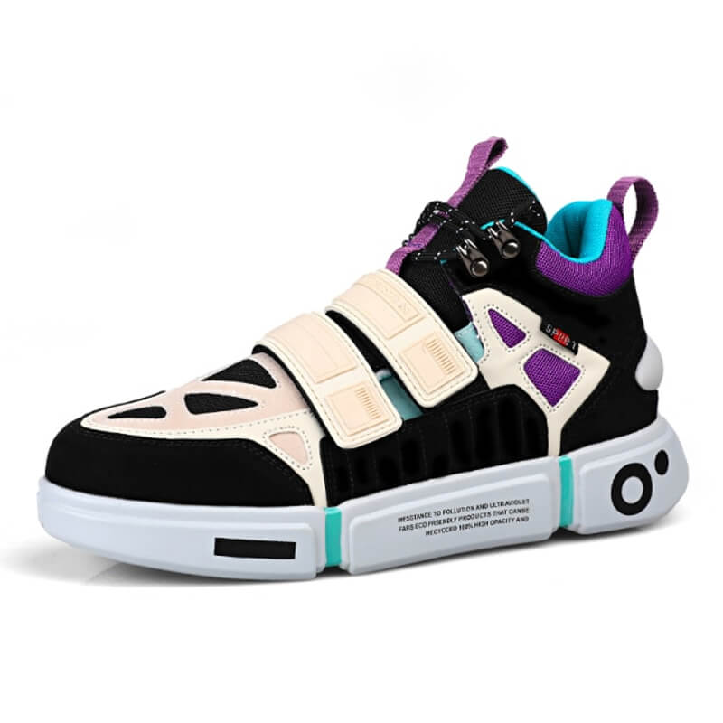 INFINIT 'Blaze Chromatic' Sneakers Colorful High top Sneakers Shoes Purple / US 7 / EU 39 ( 24.5 cm / 245 mm ) Infinit Store Infinit Store Infinit Sneakers