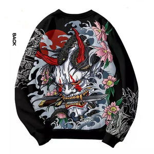 Japanese Oni Demon Hoodie women with knife Coats & Jackets Non Hooded / S Infinit Store Infinit Store Infinit Sneakers