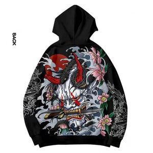 Japanese Oni Demon Hoodie women with knife Coats & Jackets Infinit Store Infinit Store Infinit Sneakers