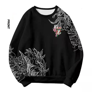 Japanese Oni Demon Hoodie women with knife Coats & Jackets Infinit Store Infinit Store Infinit Sneakers