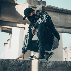 Mens Black Hoodies Proximity Allert Hoodie Black Japanese Techwear Hoodies Coats & Jackets Infinit Store Infinit Store Infinit Sneakers