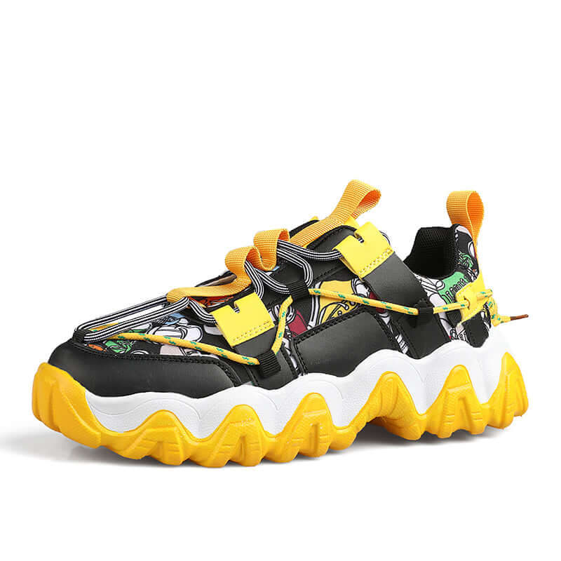 Velzard Wavy Maze Sneakers chungky bulky shoes 2022 Shoes Yellow / US 6.5 / UK 6 / EU 39 Foot Length ( 24.5 cm / 245 mm ) Infinit Store Infinit Store Infinit Sneakers