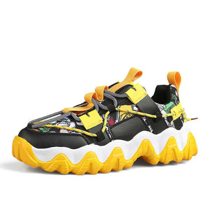 Velzard Wavy Maze Sneakers chungky bulky shoes 2022 Shoes Yellow / US 6.5 / UK 6 / EU 39 Foot Length ( 24.5 cm / 245 mm ) Infinit Store Infinit Store Infinit Sneakers